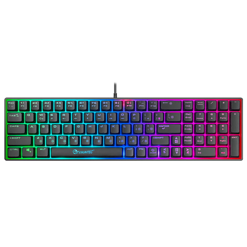 New USB Wired Gaming 85 Keys Customized ergonomic gaming RGB  backlight keyboard For Gamer  GKL-8006L